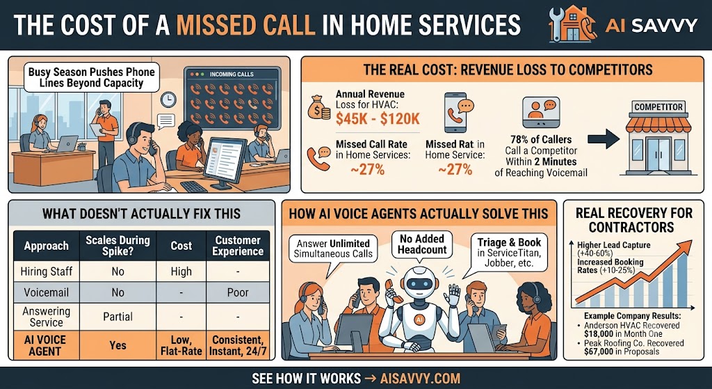 How to Stop Losing Calls During Busy Season: The AI Playbook for Home Service Contractors